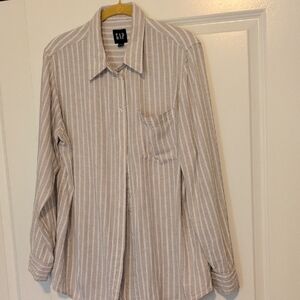 GAP Light Brown Striped Shirt
